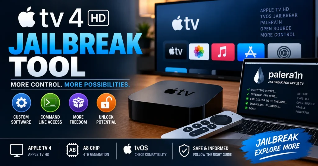 Apple TV 4 jailbreak tool using palera1n for tvOS jailbreak