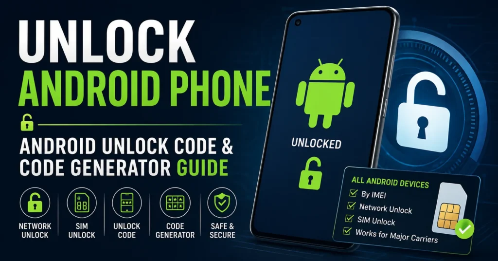 Unlock Android phone with Android unlock code and network unlock guide