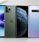 Cell phones from different brands and models