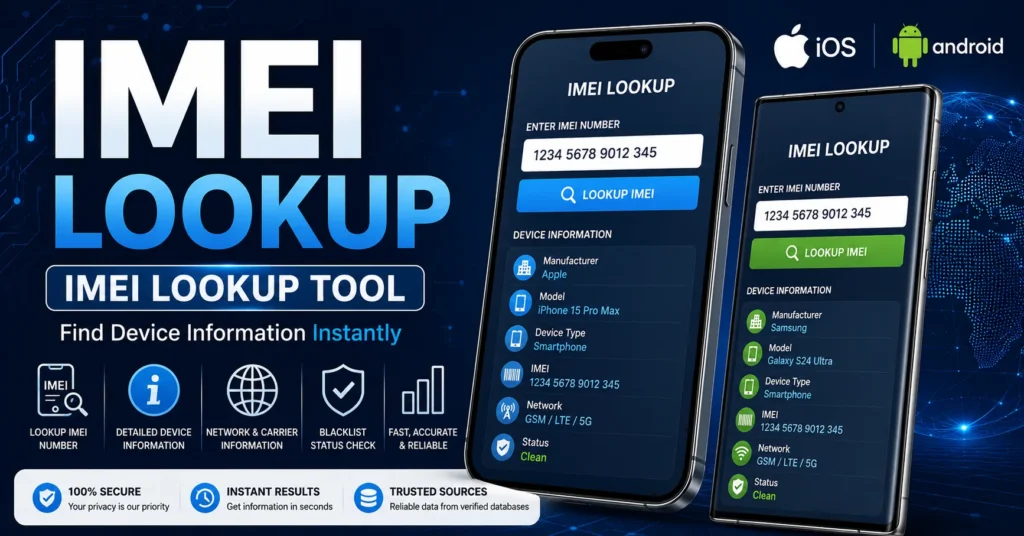 IMEI lookup tool for Android and iPhone devices