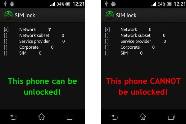 SIM Lock Screen