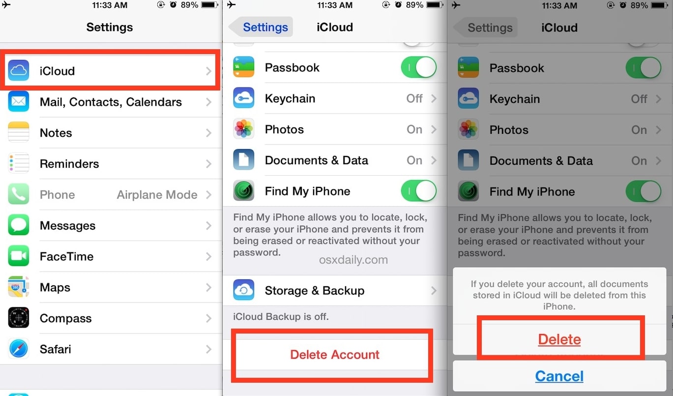 How To Remove iCloud Account