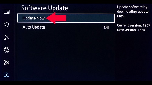 Samsung TV Software Update