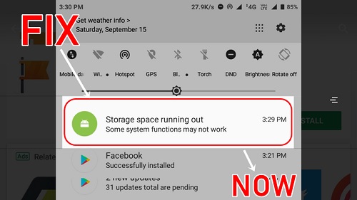 How To Solve Storage Space Running Out