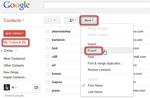 Save Contacts On Your Gmail
