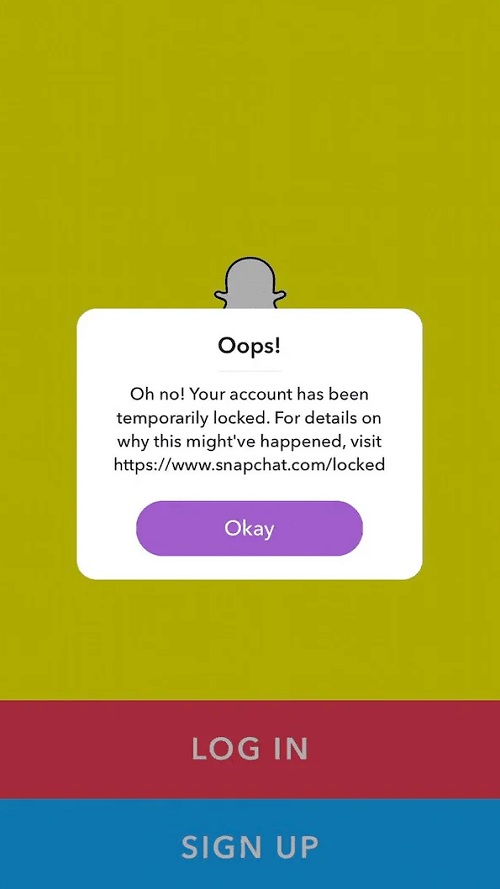 Permanently Locked Snapchat Account For No Reason