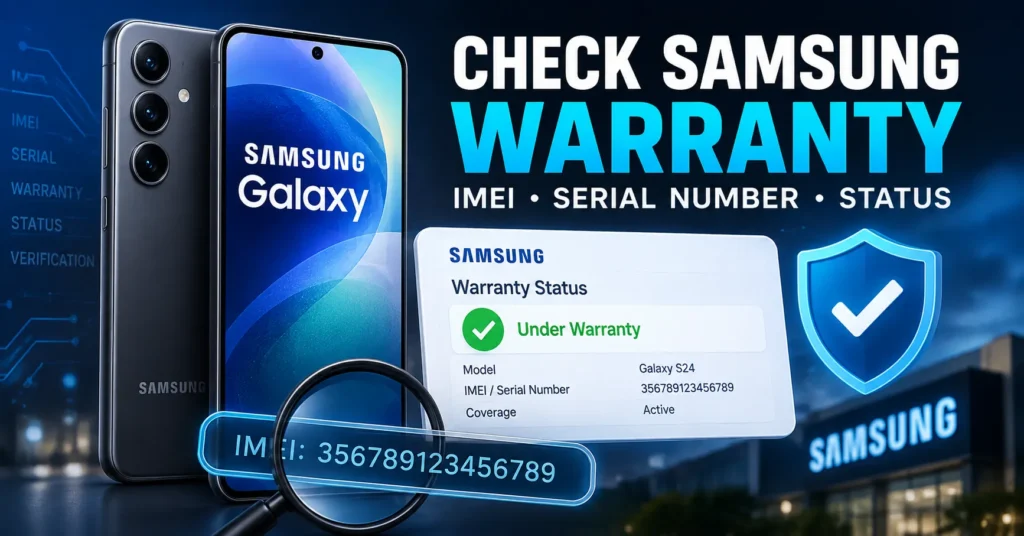 Samsung warranty status check online using IMEI or serial number