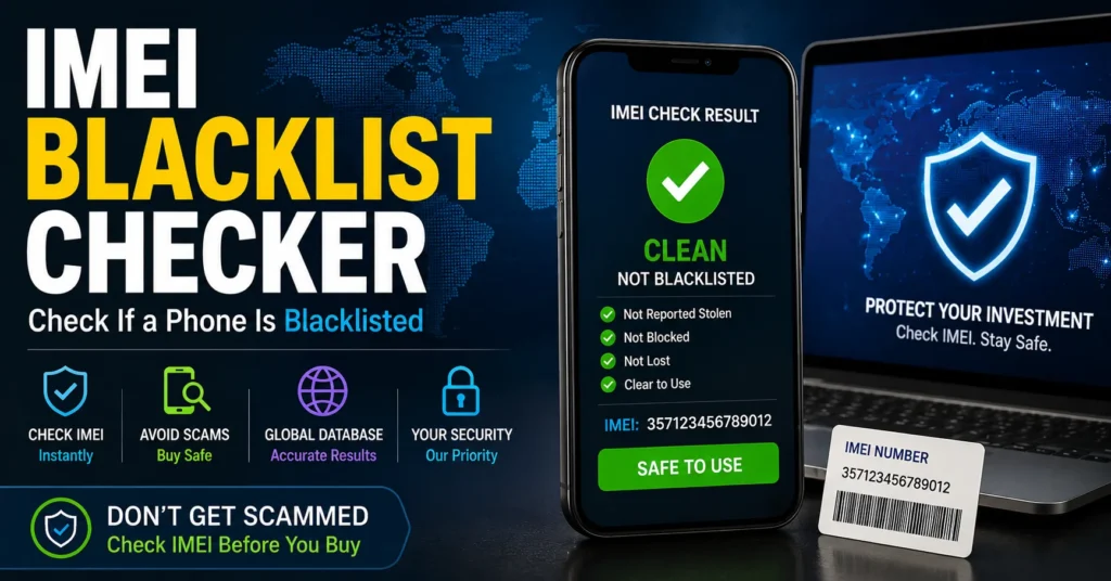 IMEI blacklist checker showing how to check if a phone is blacklisted