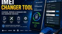 IMEI changer tool for Android phone showing IMEI information and repair options