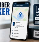 IMEI number tracker showing a smartphone location and IMEI information
