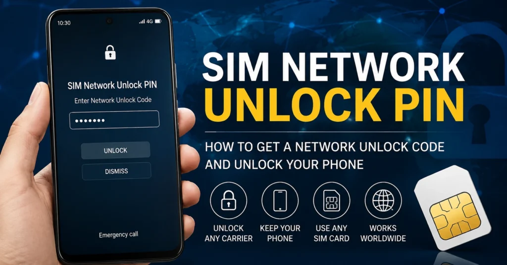 SIM network unlock PIN and network unlock code on smartphone