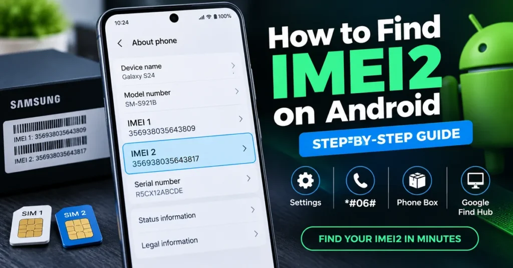 How to find IMEI2 on Android showing IMEI 1 and IMEI 2 in the phone settings