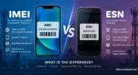 IMEI vs ESN comparison showing the differences between modern IMEI and older ESN phone identifiers