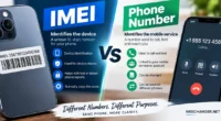 IMEI vs phone number comparison showing the difference between device and mobile service identifiers