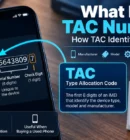 TAC number highlighted as the first 8 digits of an IMEI used to identify a phone model
