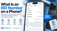 What is an EID number on a phone showing the EID eSIM identifier on an iPhone
